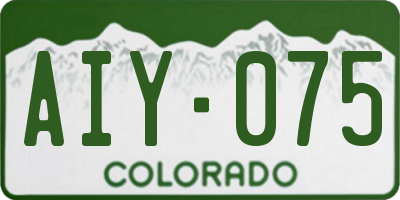 CO license plate AIY075