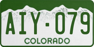 CO license plate AIY079
