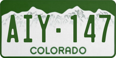 CO license plate AIY147