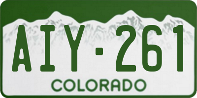 CO license plate AIY261
