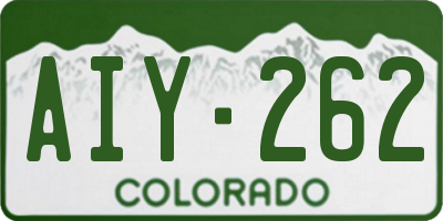 CO license plate AIY262