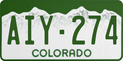 CO license plate AIY274