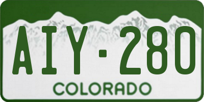 CO license plate AIY280
