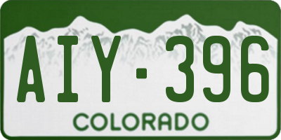 CO license plate AIY396