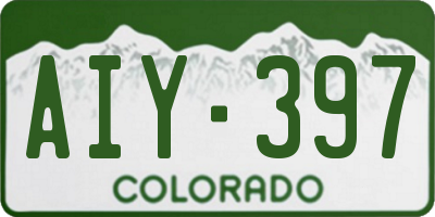 CO license plate AIY397