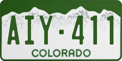 CO license plate AIY411