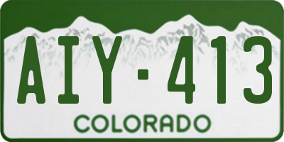 CO license plate AIY413