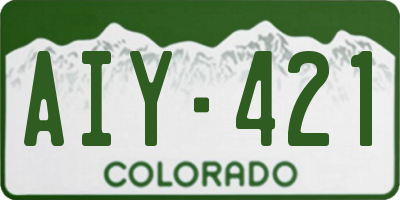 CO license plate AIY421