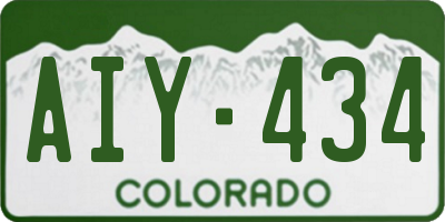 CO license plate AIY434