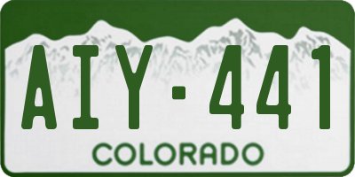 CO license plate AIY441
