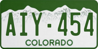 CO license plate AIY454