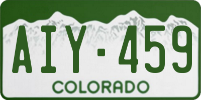 CO license plate AIY459