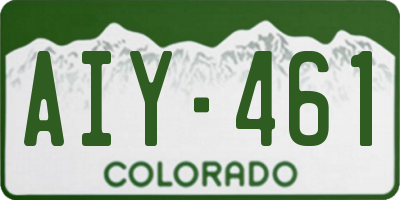 CO license plate AIY461