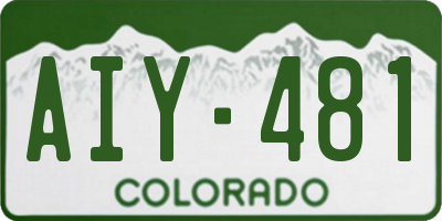 CO license plate AIY481