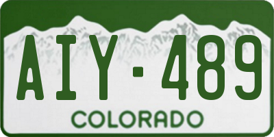 CO license plate AIY489
