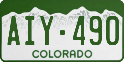 CO license plate AIY490