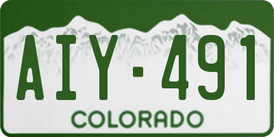 CO license plate AIY491