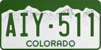 CO license plate AIY511