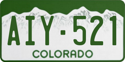 CO license plate AIY521