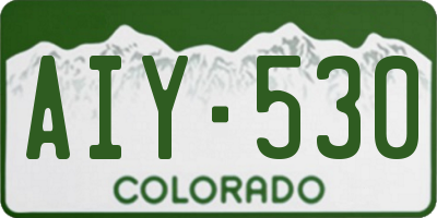 CO license plate AIY530