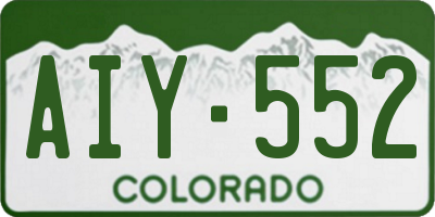CO license plate AIY552