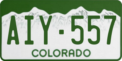 CO license plate AIY557