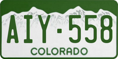CO license plate AIY558