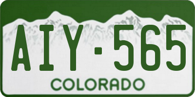 CO license plate AIY565