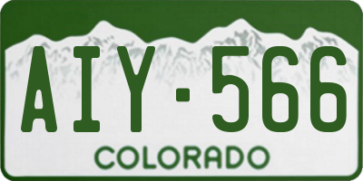 CO license plate AIY566