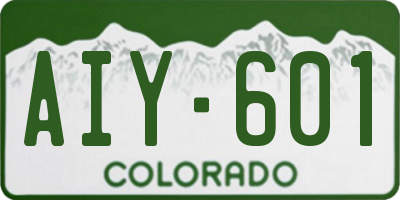 CO license plate AIY601