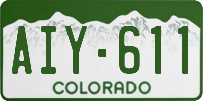 CO license plate AIY611