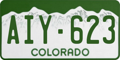 CO license plate AIY623