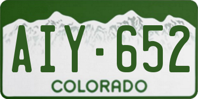 CO license plate AIY652