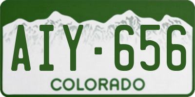 CO license plate AIY656