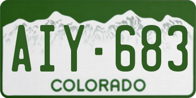 CO license plate AIY683