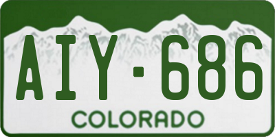 CO license plate AIY686
