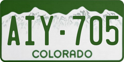 CO license plate AIY705
