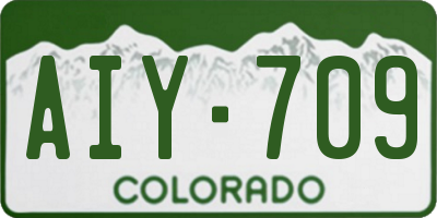 CO license plate AIY709