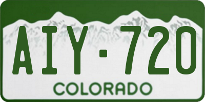 CO license plate AIY720