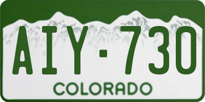 CO license plate AIY730