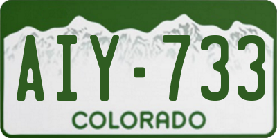 CO license plate AIY733