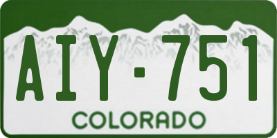 CO license plate AIY751