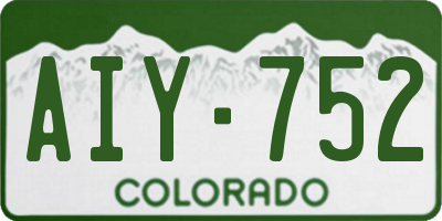 CO license plate AIY752