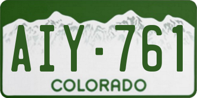 CO license plate AIY761