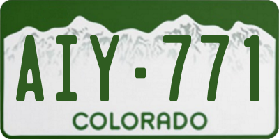 CO license plate AIY771