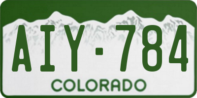 CO license plate AIY784