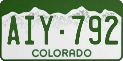 CO license plate AIY792