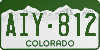 CO license plate AIY812