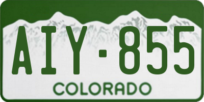 CO license plate AIY855