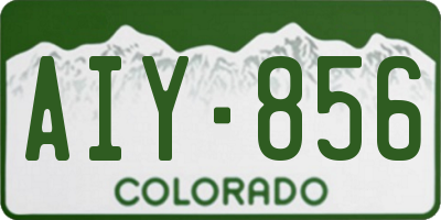 CO license plate AIY856